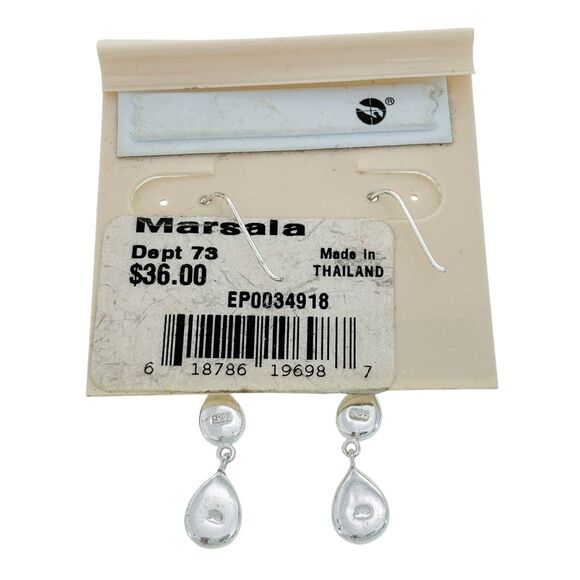 New With Tags Sterling Silver 925 Paua Shell Mother of Pearl Magnesite Dangle Ea - Picture 6 of 7